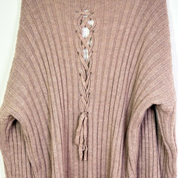 MADE IN ITALY Artsy Minimalist Lagenlook Mohair Wool Blend Ribbed Open Cardigan - Picture 4 of 14